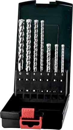 Metabo SDS-plus Hammerbohrer-Sortiment inkl. Werkzeugbox, 7-tlg.