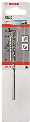 Bosch Professional HSS-G Spiralbohrer, 3x66x100mm, 1 Stück