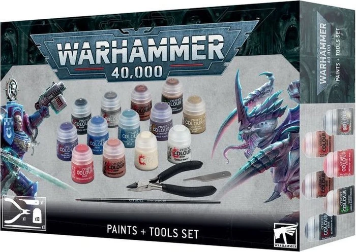 Games Workshop Citadel Warhammer 40.000 60-12 Paints+Tools Farbset, 15-tlg.