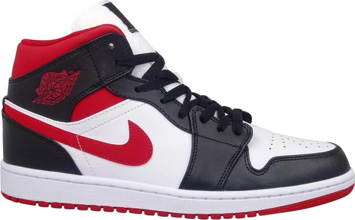 Nike Air Jordan 1 Mid white/black/gym red (Herren)