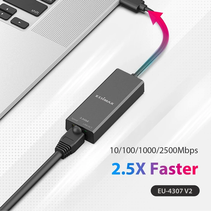 Edimax 2.5G LAN-Adapter, RJ-45, USB-C 3.0 [Stecker]