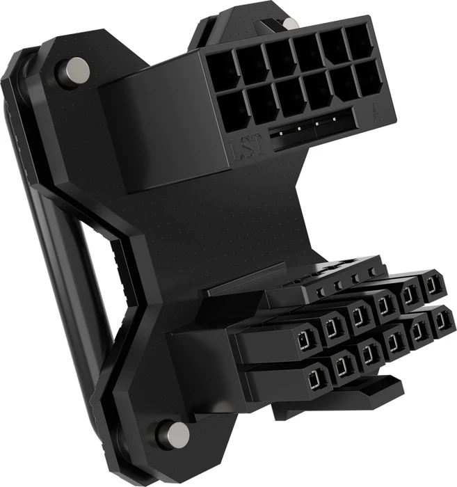 Corsair 12V-2x6 Winkeladapter 180°, PCIe 5.1 GPU Power Bridge, Stil A, Sense Pins innen, schwarz