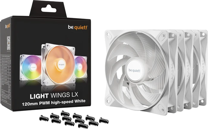 be quiet! Light Wings LX PWM High-Speed White, 120mm, 3er-Pack