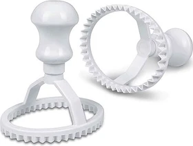 Städter Alfredos Pasta Ravioli-Ausstecher Oval 9cm weiß