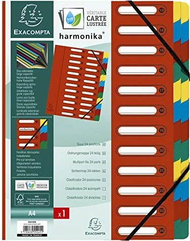 Exacompta Ordnungsmappe Harmonika A4, ausgestanzte Fenster