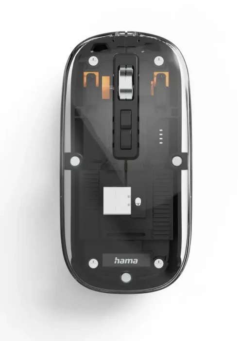 Hama WM-600 Wireless Multi-Device Mouse transparent, USB/Bluetooth