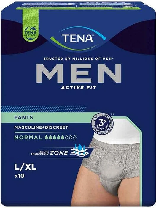 Tena Men Active Fit Pants Normal Schutzhose Größe L/XL, 10 Stück