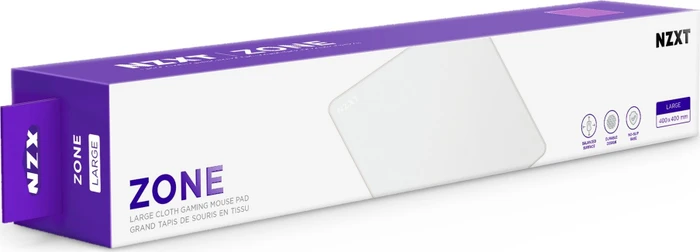 NZXT Zone Large Mouse Pad, 400x400mm, matt weiß