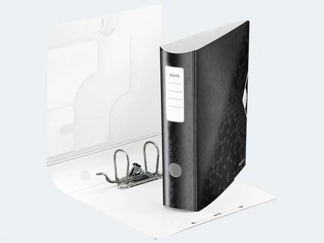 Leitz Qualitäts Ordner 2-Ring 180° Active WOW, 80mm, A4, schwarz