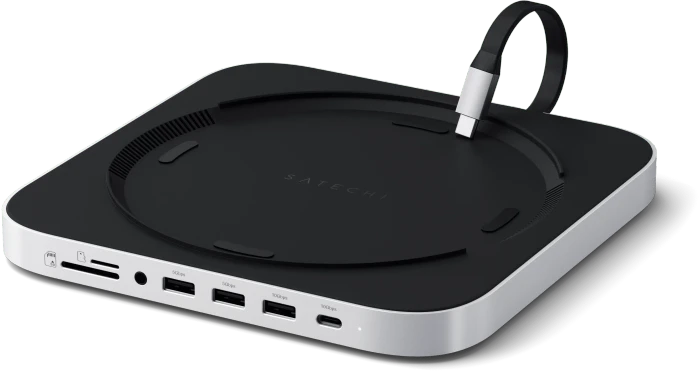 Satechi Stand & Hub für Mac Mini / Studio mit NVMe, Silber, USB-C 3.1 [Stecker]