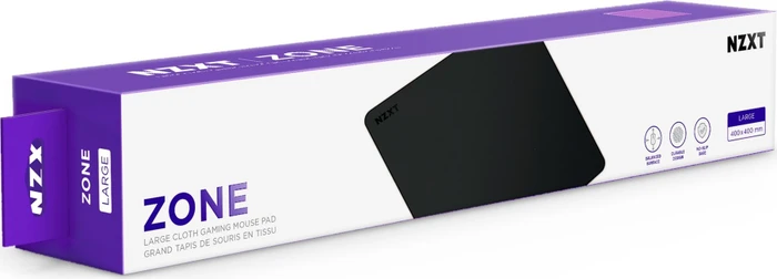 NZXT Zone Large Mouse Pad, 400x400mm, matt schwarz