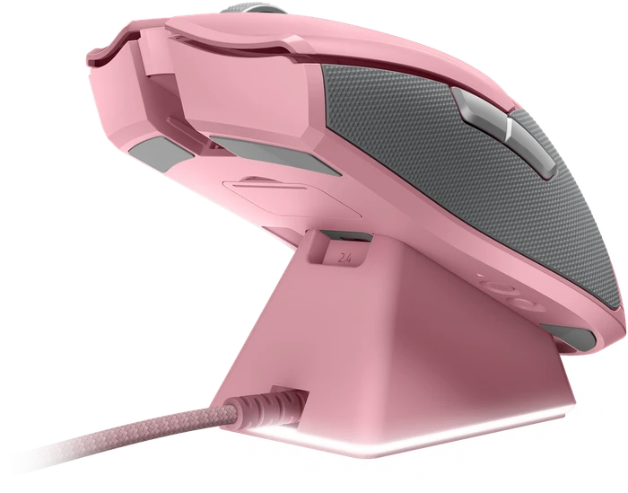 Razer Viper Ultimate mit Ladestation, Quartz pink, USB