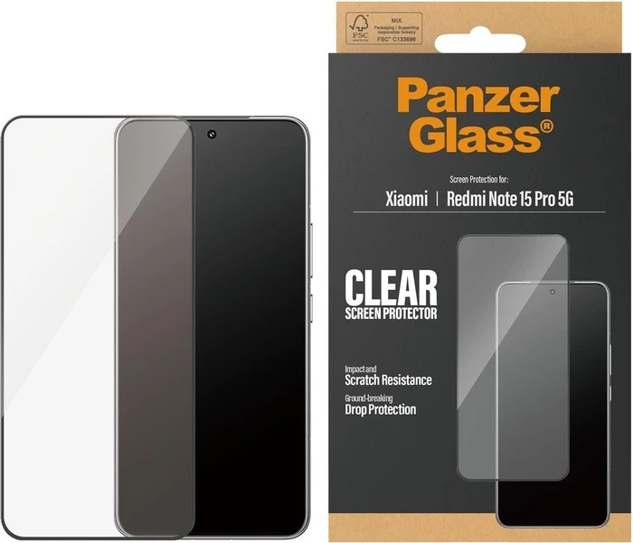PanzerGlass Screen Protector Ultra-Wide Fit für Xiaomi Redmi Note 15 Pro 5G