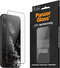 PanzerGlass Ceramic Screen Protector Ultra-Wide Fit with EasyAligner für Apple iPhone 15 Pro Max