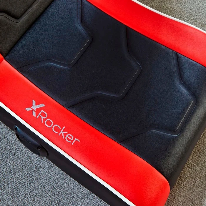 X Rocker Shadow 2.0 Audio Floor Rocker Gaming-Bodensessel für Kinder/Jugendliche, schwarz/rot