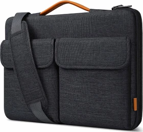 Inateck 13" EdgeKeeper 360° schützende Laptop Schultertasche, schwarzgrau (LB03008-13_black gray / LB03008-13-BG)