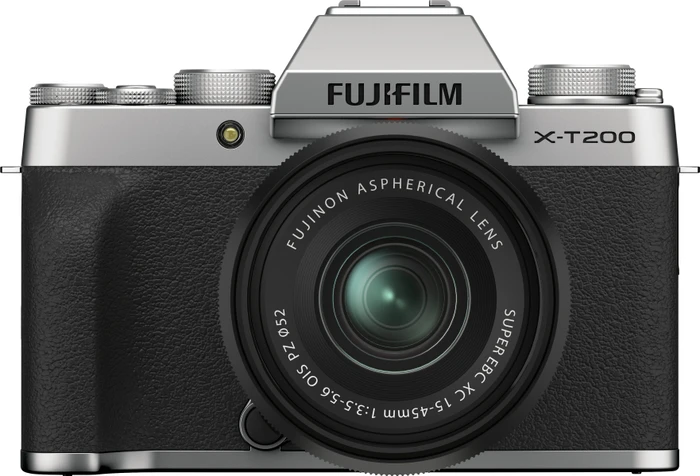 Fujifilm X-T200 silber mit Objektiv Fujinon XC 15-45mm 3.5-5.6 OIS PZ