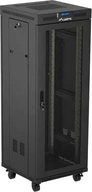 Lanberg 19" Rackschrank 32HE, LCD, freistehend, Flat Pack, Gitternetztür, IP20, RAL 9004, 600mm tief