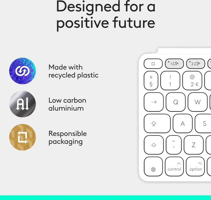 Logitech Keys-To-Go 2 für iPad, Hellgrau, Bluetooth, ES