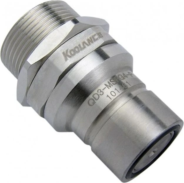 Koolance QD3 Schnellverschluss für Gehäusemontage G1/4" silber