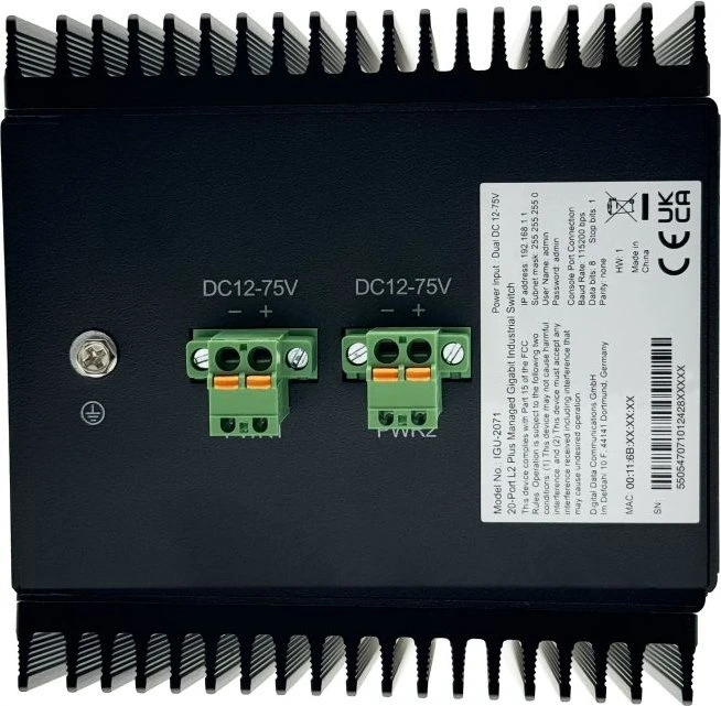 LevelOne IGU Industrial Railmount Gigabit Managed Switch, 16x RJ-45, 4x SFP