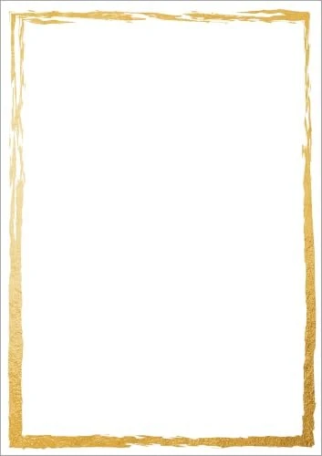 Sigel Motiv Brushstroke frame weiß/goldgelb Kunstdruckpapier, A4, 200g/m², 50 Blatt