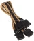 BitFenix Alchemy 4-Pin Molex auf 3x 4-Pin Molex 55cm, sleeved gold/schwarz Vorschaubild