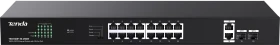 Tenda TEG1100 Rackmount Gigabit Switch, 18x RJ-45, 2x SFP, 230W PoE+ (TEG1120P-16-250W)