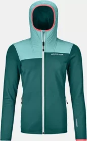 Ortovox Fleece Plus Hoody Funktionsjacke pacific green (Damen)