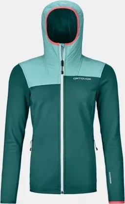 Ortovox Fleece Plus Hoody Funktionsjacke pacific green (Damen)