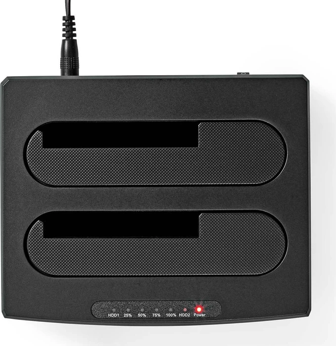 Nedis Dual Bay HDD Docking Station, 2x 2.5"/3.5", USB-B 3.0
