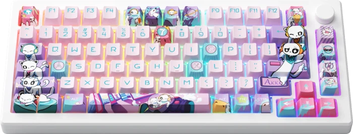 Akko MOD 007 PC, 7th Anniversary, LEDs RGB, hot-swap, Cream Yellow Magnetic, USB/Bluetooth, US