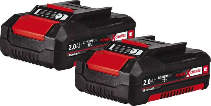 Einhell Power X-Change Werkzeug-Akku 18V, 2.0Ah, Li-Ionen, 2 Akkus [4.0Ah] [72Wh]