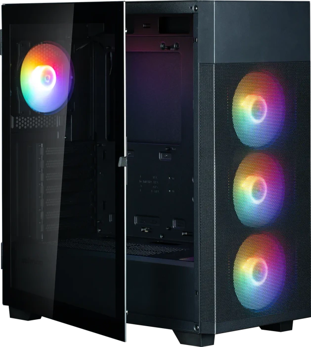 Zalman S5 Neo Black, schwarz, Glasfenster