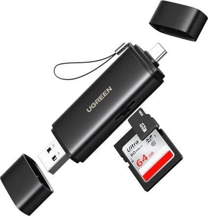 Ugreen CM803 Card Reader, USB-A/USB-C 3.0 [Stecker]
