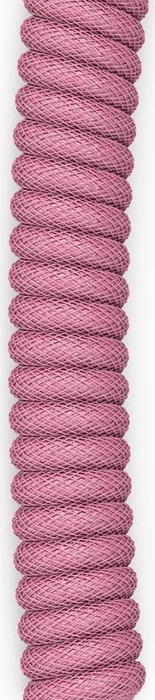 Glorious Coiled Cable USB-C auf USB-A, Tastaturkabel (Spiral-Textilkabel), 1.37m, Prism Pink