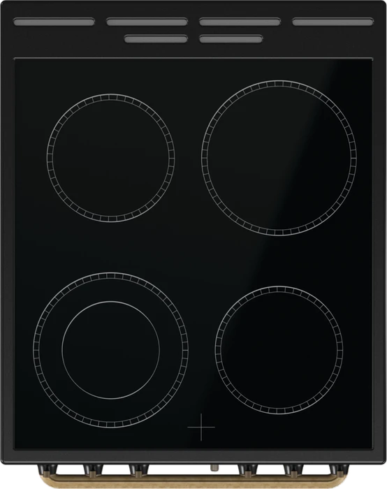 Gorenje GECS5B70CLB Elektroherd mit Glaskeramik-Kochfeld