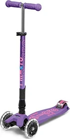 Micro Maxi Micro Deluxe Foldable LED Kickboard violett