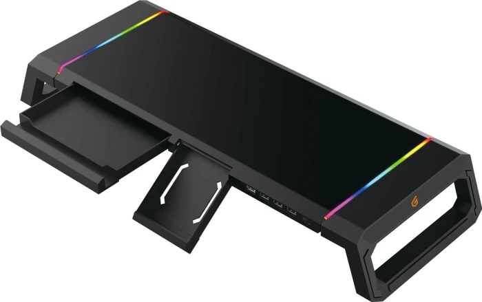 Conceptronic THORNE01B ERGO Gaming-Monitorständer mit USB-Hub