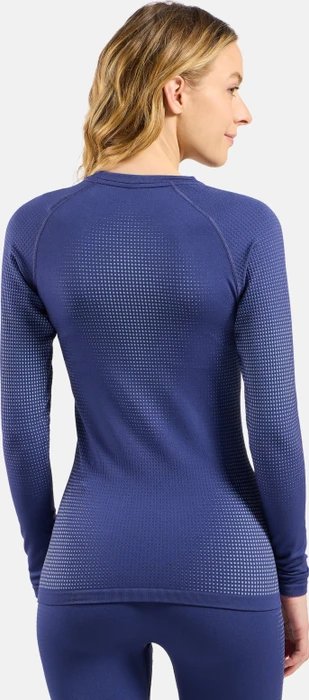 Odlo Performance Warm Eco Funktionsshirt langarm skipper blue (Damen)
