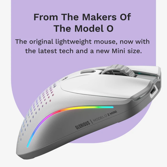 Glorious Model O 2 Mini Wireless weiß matt, USB/Bluetooth