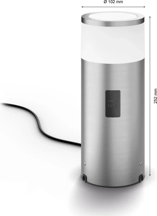 Philips Hue White and Color Ambiance Calla Outdoor Sockelleuchte silber