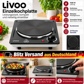 Livoo DOC167N Einzel-Elektro-Kochfeld autark