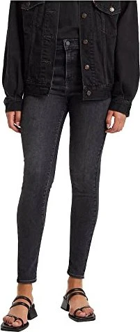 Levi's 720 High Rise Super Skinny Jeans black worn in (Damen)