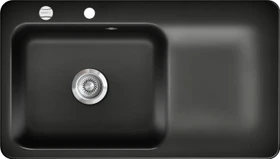 systemceram Juna 90 Einbau Becken links nero