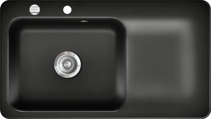 systemceram Juna 90 Einbau Becken links nero