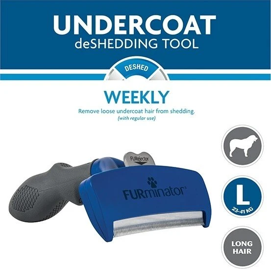 FURminator deShedding Tool für große Hunde mit langem Fell, Version 2