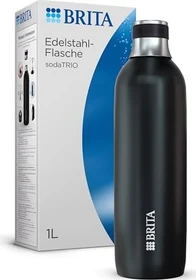Brita SodaTRIO Edelstahl Sodaflasche 900ml schwarz
