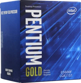 Intel Pentium Gold G5600F, 2C/4T, 3.90GHz, boxed