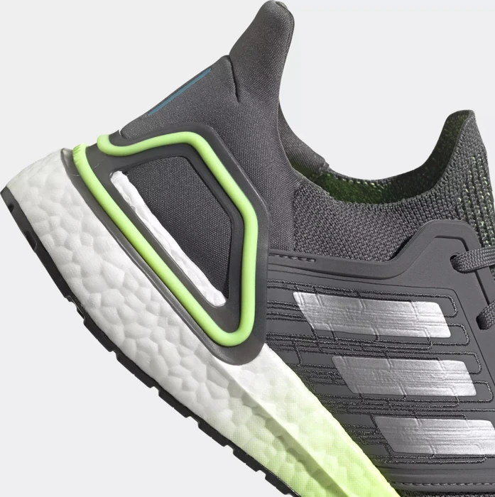 adidas Ultraboost 20 grey five/silver metallic/signal green (Herren)